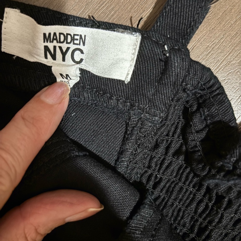 Madden NYC Black Denim Bustier Top sz Med NWT - Picture 3 of 6